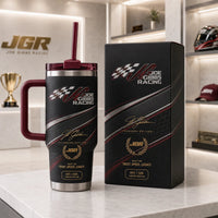 Trust Speed Legacy - JGR Checkered Flag Tumbler Graphic