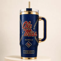 MISS Heritage - Navy Script and Gilded Crimson Tumbler