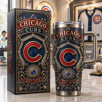 CHC Heritage Crest - Ornate Emblem Tumbler in Navy and Red