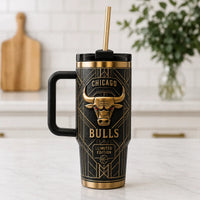 CHI Deco - Gold Bull Emblem on Black Tumbler